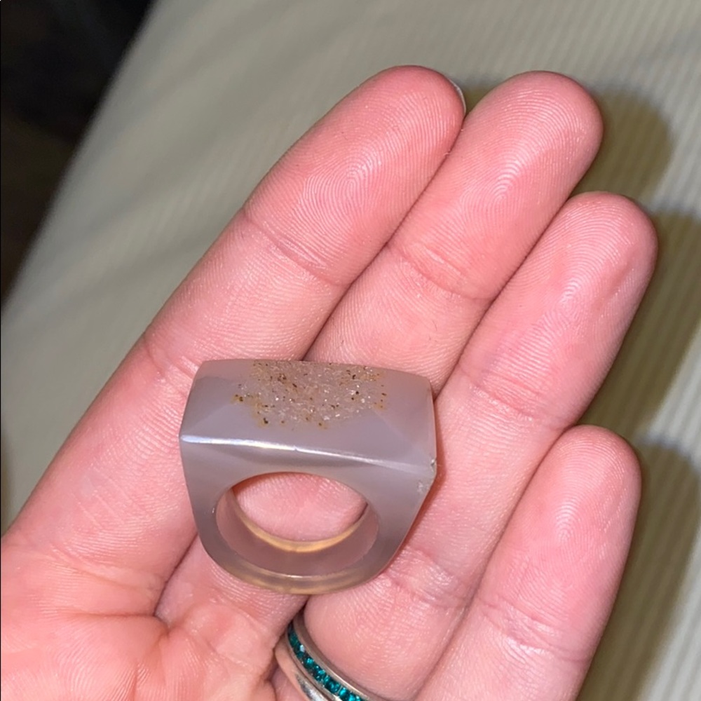 Italian Druzy chunky ring